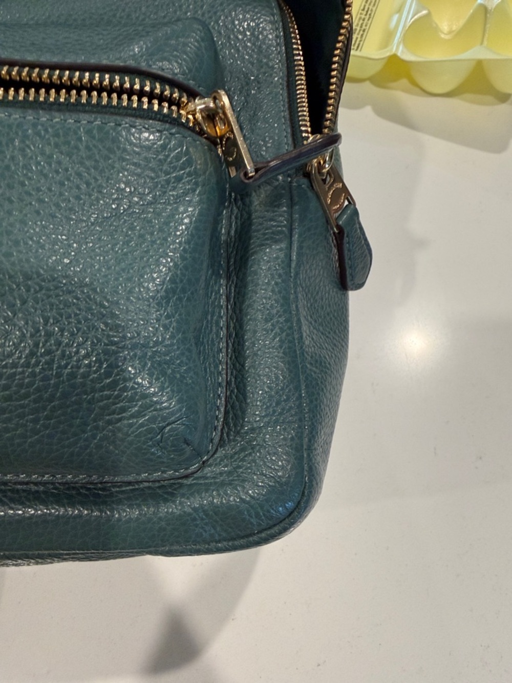 Coach Green Pebbled Leather Mini Backpack with Gold Hardware - Picture 12 of 12